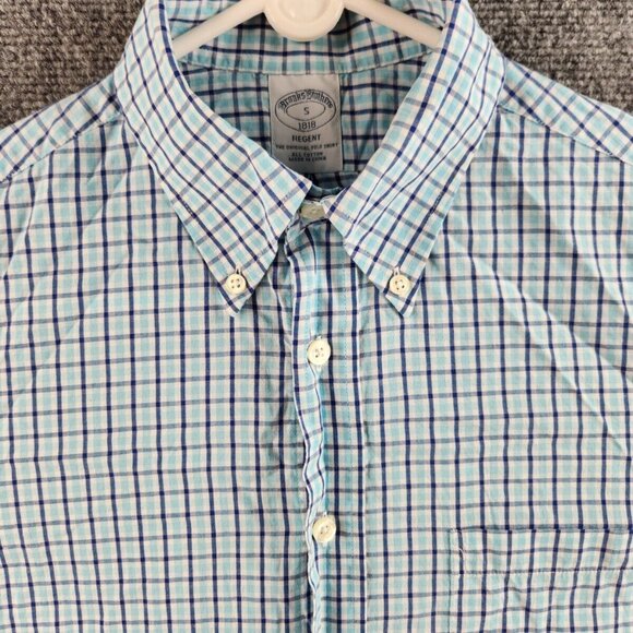 Brooks Brothers Other - Brooks Brothers Small Regent Blue Plaid Long Sleeve Button Up Shirt All Cotton